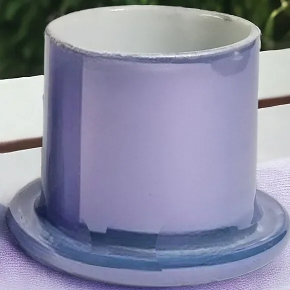 Blue Lusterware Dome Cigarette Holder Rare Art Deco Noritake Moriage Japan 1920s - Picture 5 of 16